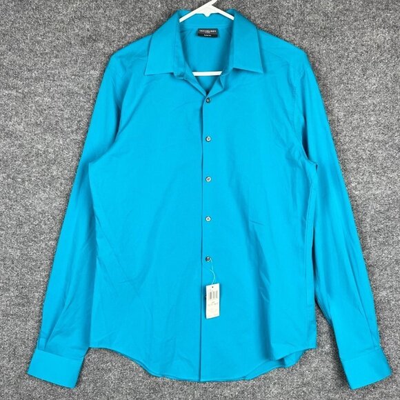NWT Van Heusen Flex Slim Fit Collar Fitted Dress Shirt Sz M 15 15‎ 1/2 34-35 - Picture 1 of 10